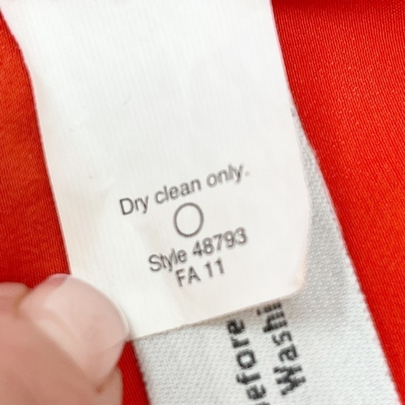 J CREW Women’s Coral LUCINDA Silk Long Sleeve Button Up Top Blouse Size 0 - Picture 7 of 7